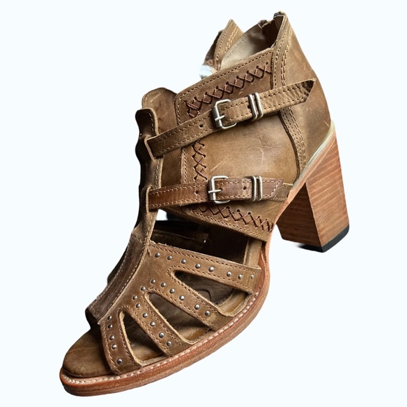 🚫SOLD! •BRAND NEW! |•FREEBIRD🦅BY STEVEN•| Connor Sandal Bootie Distressed Leathe - Picture 2 of 16